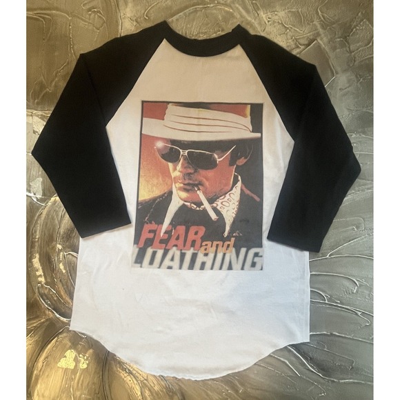 Vintage Fear & Loathing -Johnny Depp Hunter S. Thompson Raglan T-Shirt -Men's S